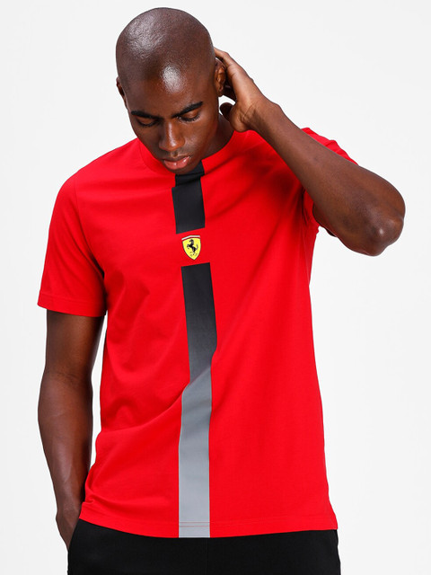 

Puma Men Red Printed Scuderia Ferrari Race XT T-shirt
