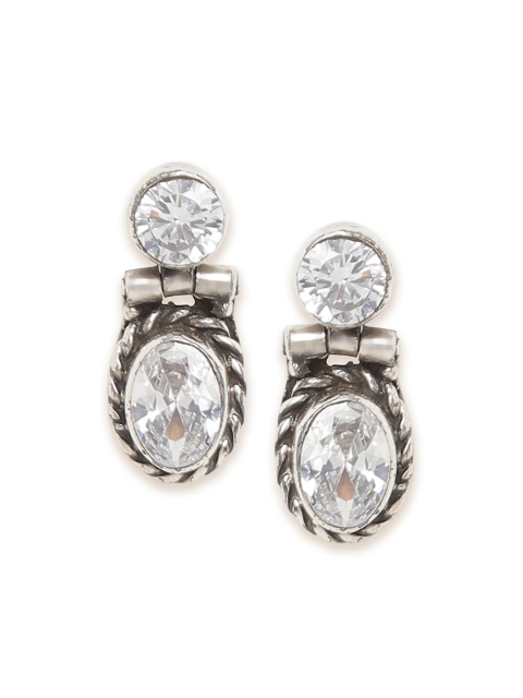 

Fabindia Silver-Toned Contemporary Studs Earrings