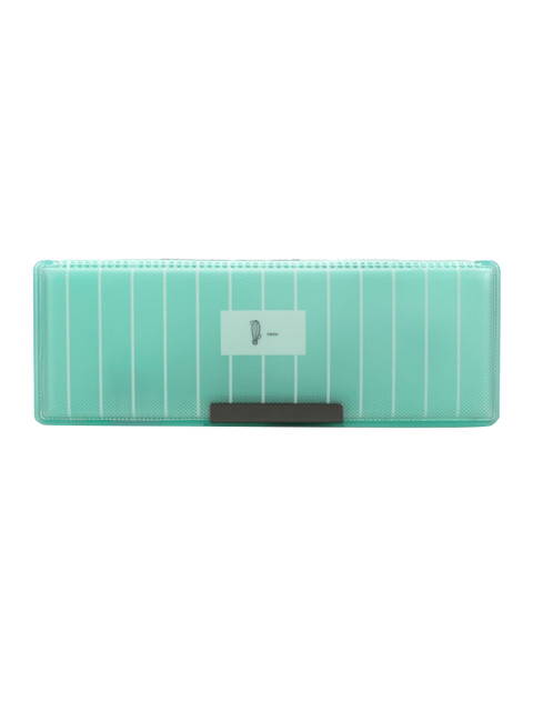 

QIPS Kids Turquoise Blue & White Stripped Magnetic Pencil Box