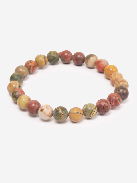 

BuckleUp Unisex Beige & Green Elasticated Bracelet