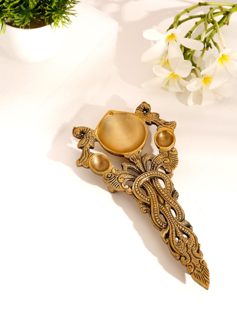 

Fabindia Antique Gold-Toned Mehnoor Casted Brass Diya