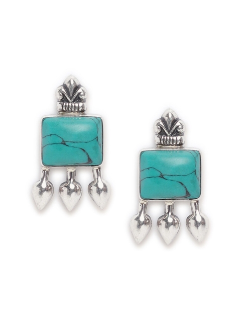 

Fabindia Blue Square Studs Earrings