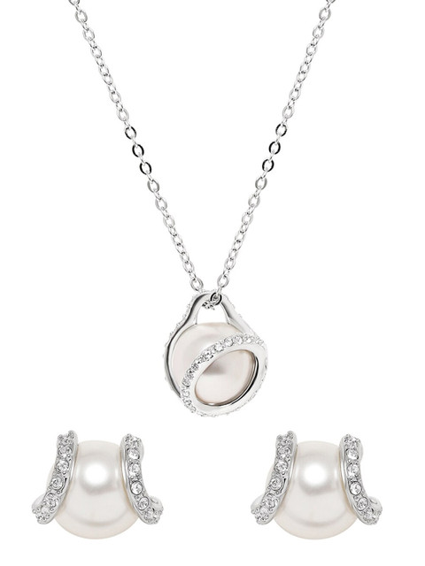 

SWAROVSKI White & Silver Rhodium Plated Nude Set