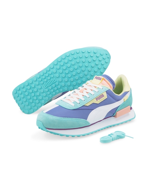 

Puma Unisex Turquoise Blue Colourblocked Future Rider Slash CB Sneakers