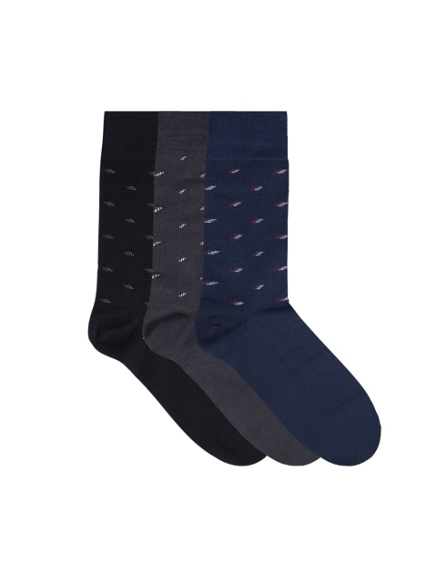 

N2S NEXT2SKIN Men Pack Of 3 Assorted Calf-Length Cotton Socks