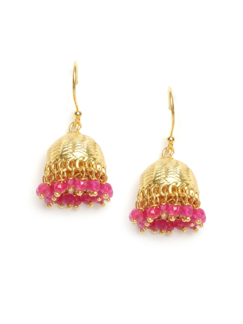 

Fabindia Gold-Toned Dome Shaped Jhumkas Earrings