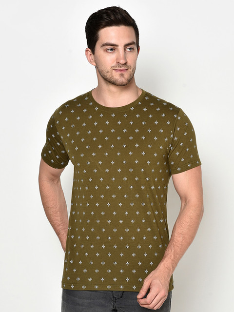 

ELEGANCE Men Green Printed T-shirt