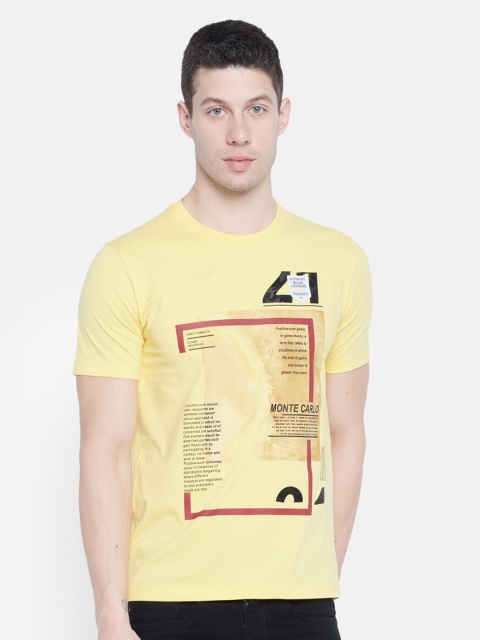 

Monte Carlo Men Yellow Printed T-shirt