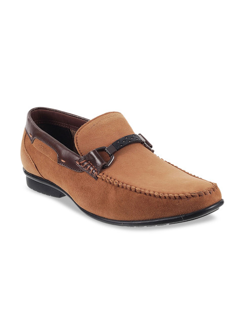 

Metro Men Tan Colourblocked Suede Loafers