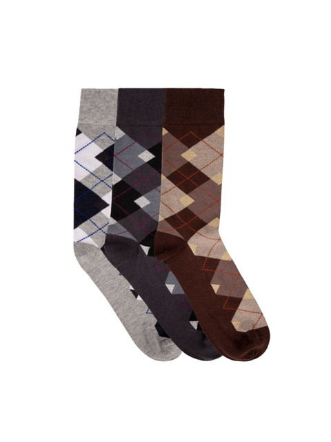 

N2S NEXT2SKIN Men Pack Of 3 Assorted Cotton Calf-Length Socks