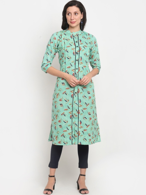 

Lovely Lady Women Mustard Yellow Printed Kurta