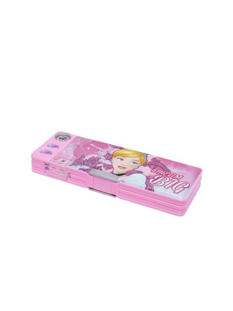 

Disney Girls Pink & White Cinderella Printed Magnetic Pencil Box