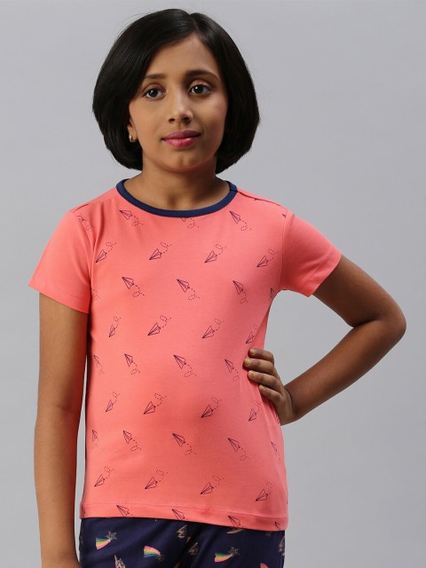 

Kryptic Girls Pink Printed T-shirt