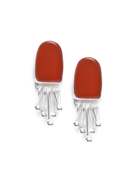 

Fabindia Silver-Toned Contemporary Drop Earrings
