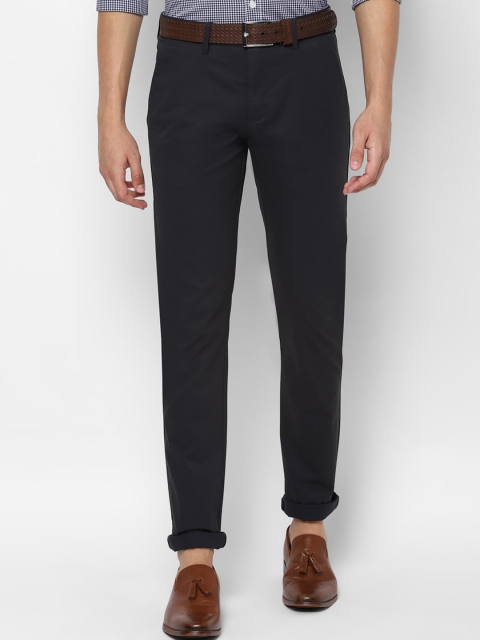 

Allen Solly Men Navy Blue Slim Fit Trousers