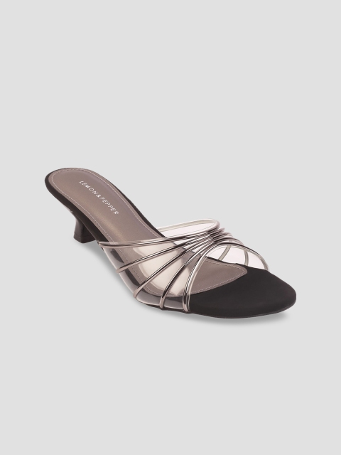 

LEMON & PEPPER Gunmetal-Toned Textured Sandals, Metallic