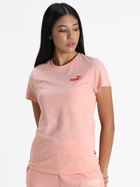 

Puma Women Pink Brand Logo T-shirt
