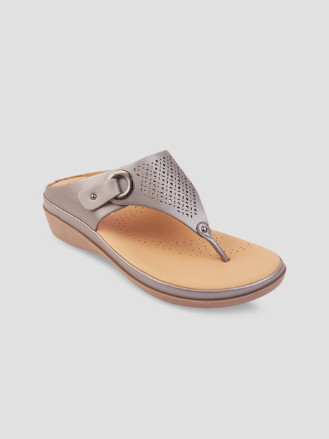 

LEMON & PEPPER Grey Embellished PU Comfort Sandals