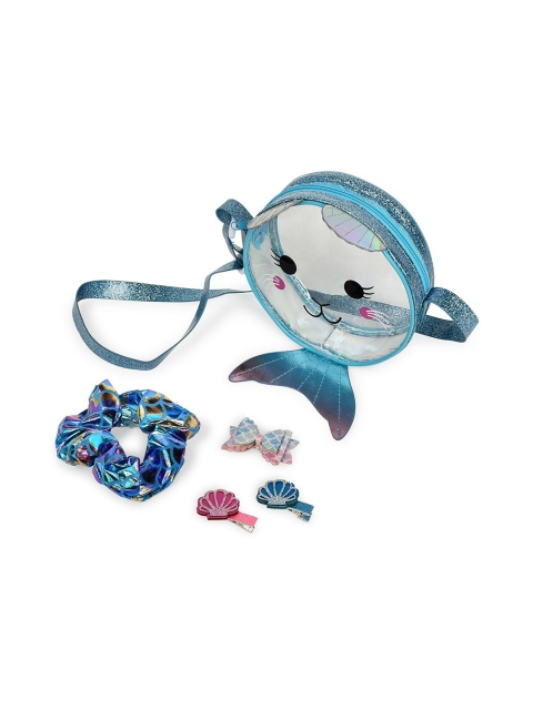 

Toniq Kids Girls Blue & Pink Set of 4 Hair Accessory Set