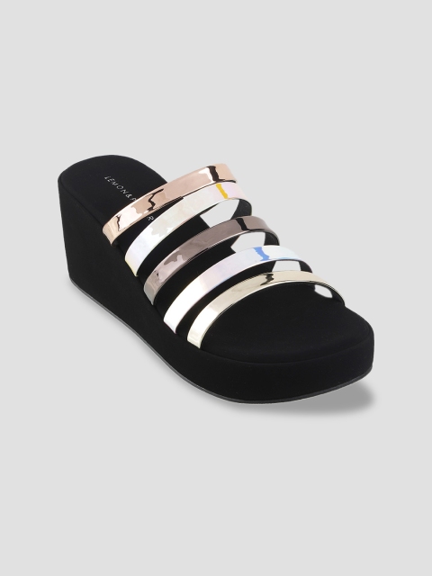 

LEMON & PEPPER Multicoloured Suede Platform Sandals, Multi