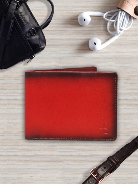 

LOUIS STITCH Men Red Solid Leather Wallet