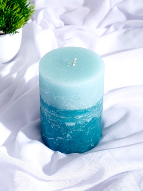 

Fabindia Teal Green Colourblocked Jasmine Wax Candle