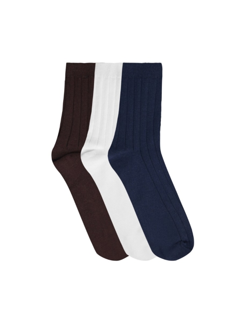 N2S NEXT2SKIN Men Pack Of 3 Assorted Cotton Calf-Length Socks
