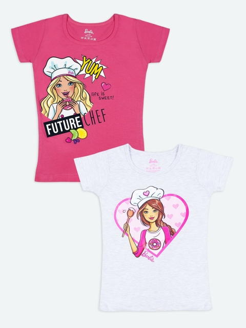 

Barbie Girls Multicoloured 2 Barbie Printed T-shirt, Multi