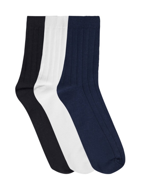 

N2S NEXT2SKIN Men Pack Of 3 Multicoloured Cotton Calf-Length Socks, Multi