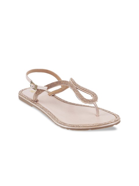 

Metro Women Tan T-Strap Flats