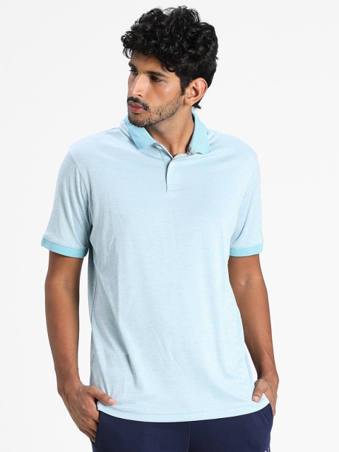 

Puma Men Blue Polo Collar Golf T-shirt