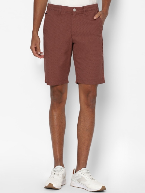 

Allen Solly Men Brown Slim Fit Mid-Rise Regular Cotton Shorts