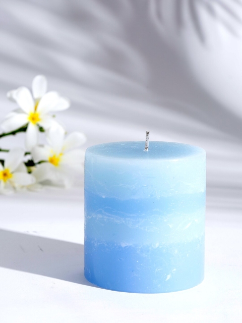

Fabindia Blue & White Wax Naval Pillar Fragrance Candle