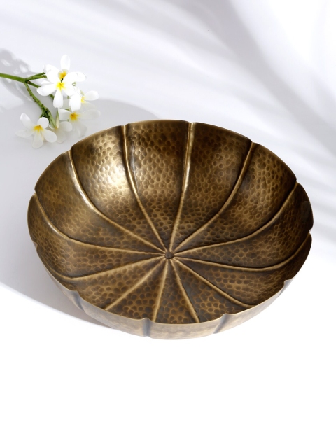 

Fabindia Bronze-Toned Hammered Brass Decorative Bowl