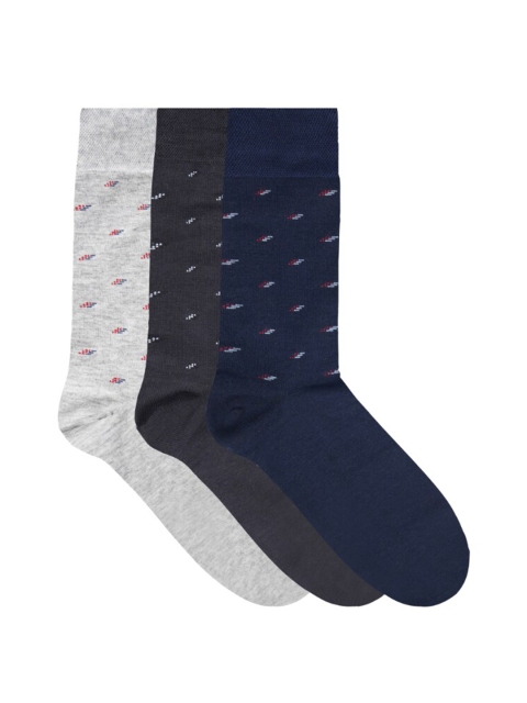 

N2S NEXT2SKIN Men Pack Of 3 Assorted Cotton Calf-Length Socks
