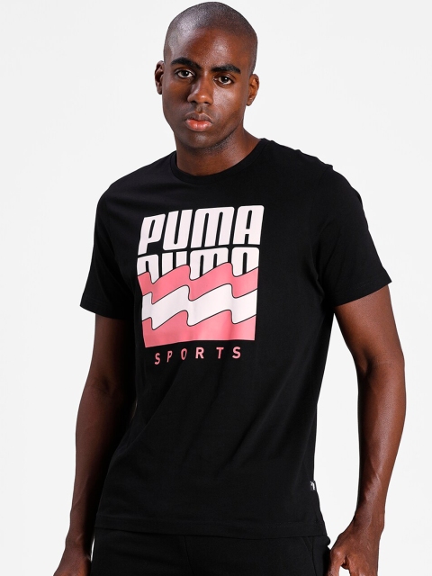 

Puma Men Black Typography Printed T-shirt