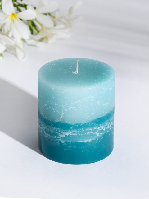 

Fabindia Blue Frag Jasmine Wax Naval Pillar Candle