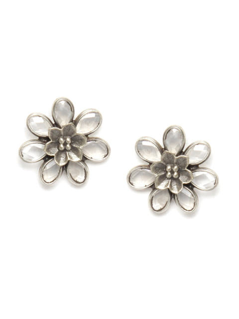 

Fabindia Silver-Toned Contemporary Studs Earrings