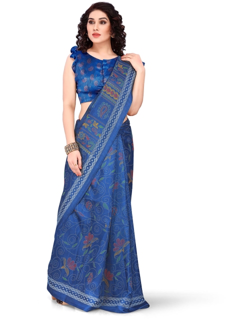 

KALINI Blue & White Batik Saree