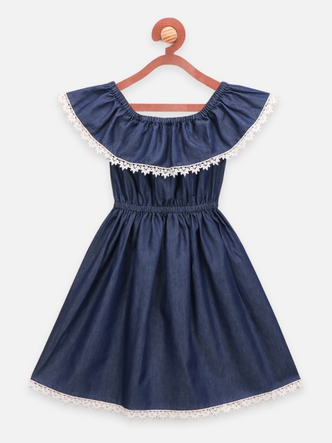 

LilPicks Women Blue Off-Shoulder Midi Dress