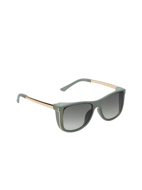 Olvin Unisex Kids Grey Lens & Green Square Sunglasses with UV Protected Lens OL450-04-Green