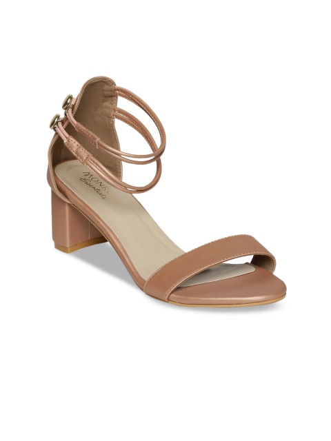 

Monrow Women Mauve Ankle Loop Block Sandals