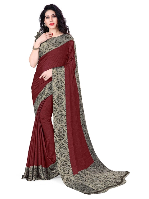 

KALINI Maroon & Off White Batik Saree