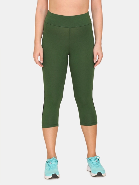 

Zelocity by Zivame High Rise Nouveau Soft Capri - Greener Pastures, Green