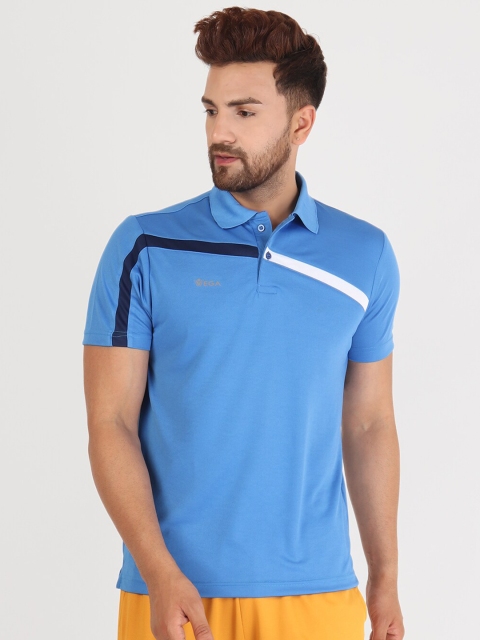 

VEGA Men Blue Polo Collar Slim Fit T-shirt