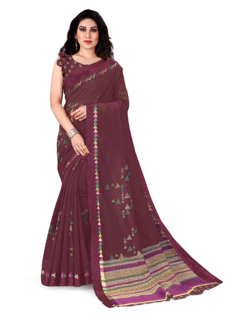 

KALINI Maroon & Green Saree