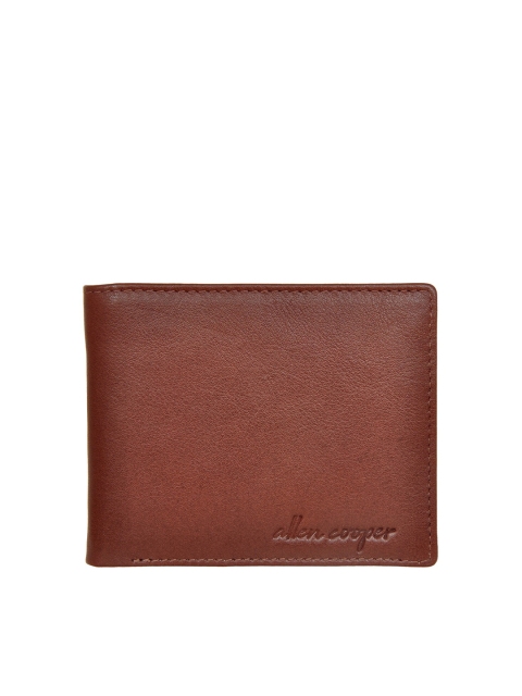

Allen Cooper Men Brown Solid Leather Wallet