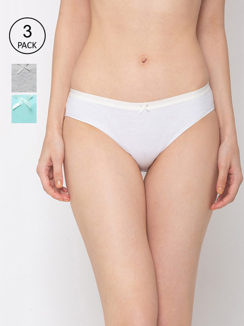 

Candyskin Women Pack Of 3 Assorted Pure Cotton Bikini Briefs