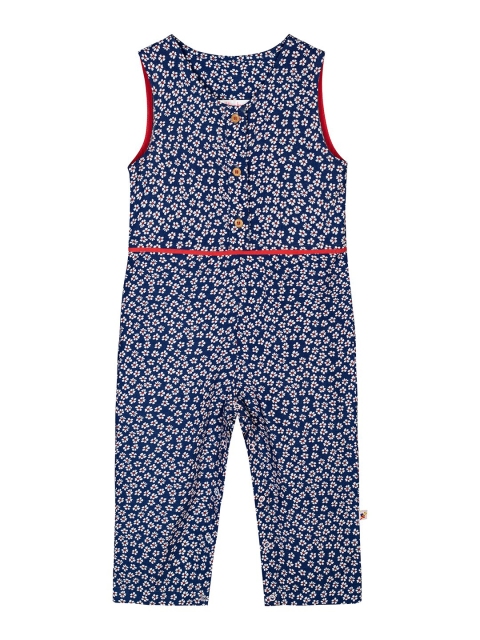 

Budding Bees Girls Blue & Red Printed Basic Jumpsuit