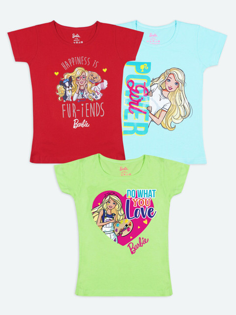 

Barbie Girls Multicoloured 3 Printed T-shirt, Multi